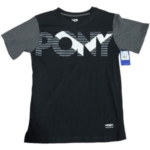 NWT Pony Black Short Sleeve T-Shirt Size L (14/16)